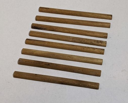 Halbrunde Holzleisten 2-fach coloriert 8 Stück Krippenbau Krippe