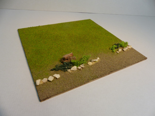 Landschaft 30x30 cm für Pferdestall Krippenbau Wiese und Weg