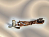 2 x Fassung mit Steg u. Birne, E 5.5, Weiss, Krippenbeleuchtung 2 x Fassung mit Steg u. Birne, E 5.5, Weiss, Krippenbeleuchtung