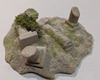 Geländestück Säulenbruchstücke Krippenbau Diorama Geländestück Säulenbruchstücke Krippenbau Diorama