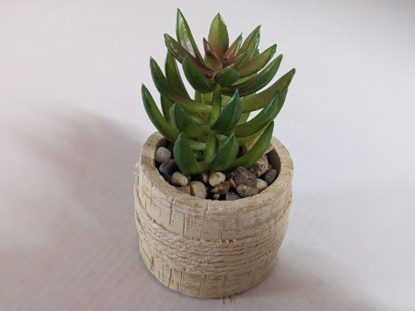 Brunnen mit Pflanze Krippenbotanik Krippenbaumaterial