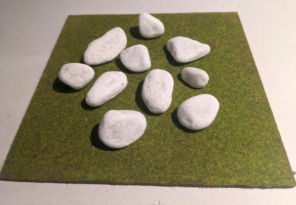 Große weisse Steine10 Stk. Landschaftsbau Krippenbau Modellbau