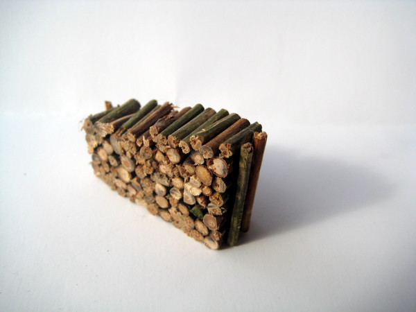 Holzstapel aus Echtholz f. Eisenbahn Spur 0