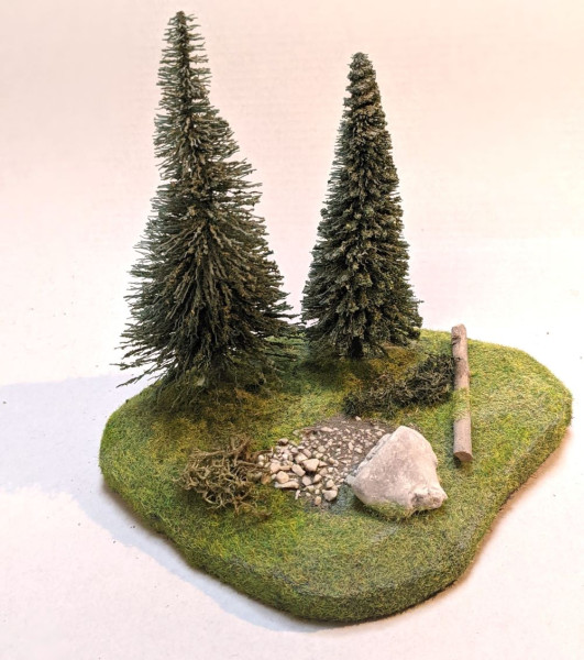 Diorama Geländestück Baumgruppe Wald Landschaft