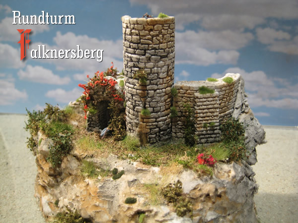 Burgruine Rundturm Falknersberg, Bausatz Spur N / Z
