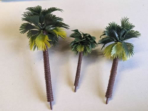 3 x Palme (Steckpalmen) für den Krippenbau Krippenbotanik Modellbau