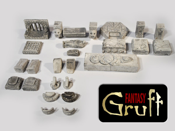 Gruft-Set Grabkammer Burgbausteine, Tabletop Fantasy