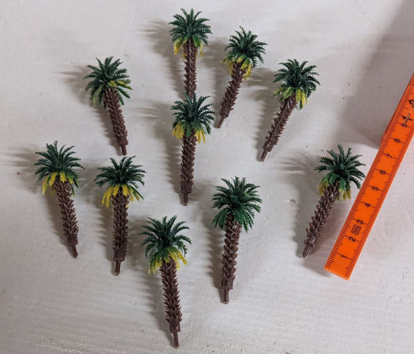 10 x Palme 6 cm (Steckpalmen) für den Krippenbau Krippenbotanik Modellbau