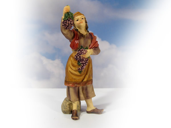 Obsthändlerin 11 - 12 cm, Krippenfiguren