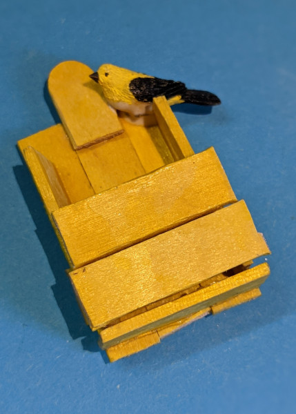 Post-/Briefkasten aus Echtholz mit Vogel Miniatur Wichtelzubehör