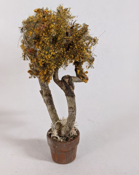 Baum gelbblütig im Topf 12 cm Krippenbotanik Krippenzubehör
