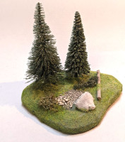 Diorama Geländestück Baumgruppe Wald Landschaft Diorama Geländestück Baumgruppe Wald Landschaft