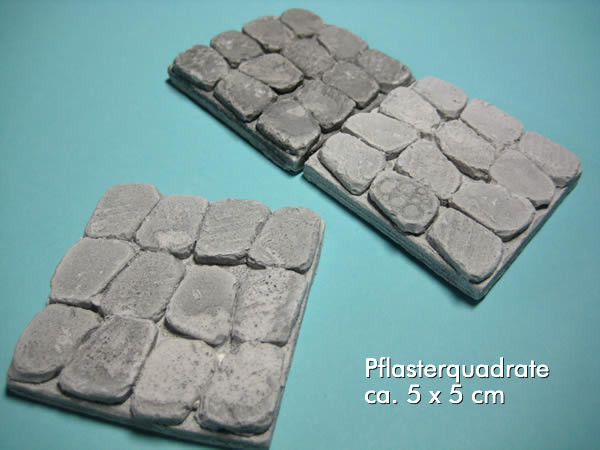 Pflaster-Quadrate, 10 Stck, Ruinen-Bodenfliessen