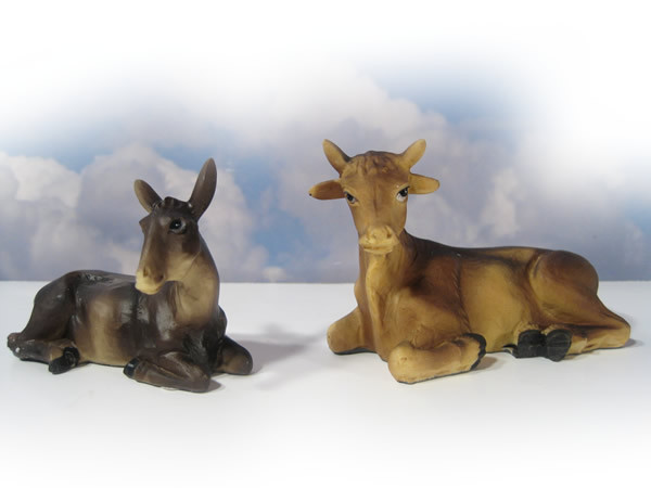 Ochs & Esel, 12 cm, Krippenfiguren