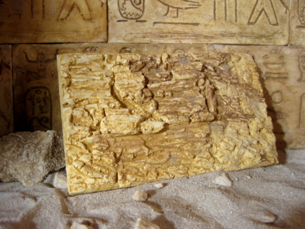 Ägyptische Dekorfliese Nr. 6, Felswandplatte, Terrarium Rückwand