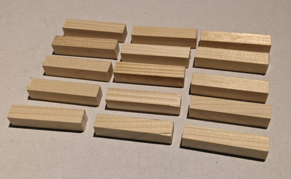 Holzbalken (Fichte) 15 Stück für den Krippenbau