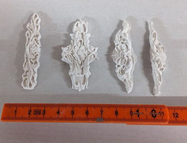 4 verschiedene Ornamente für den Krippenbau Krippenbaumaterial