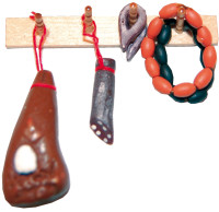 Wurstgehänge Nahrung Krippenzubehör Wurstgehänge Nahrung Krippenzubehör