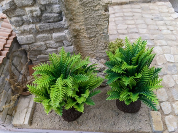 2 x Palme hellgrün 9 cm für den Krippenbau Krippenbotanik Krippenzubehör