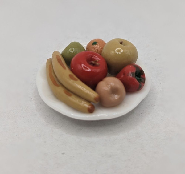 Obstschale Miniatur Krippenbau Wichtel