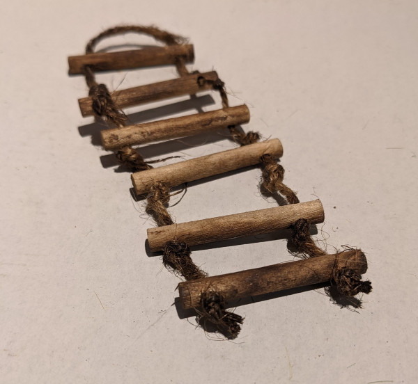 Strickleiter aus Echtholz, 2-fach coloriert Krippenzubehör